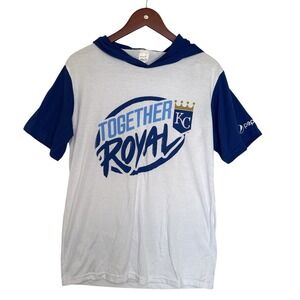 Kansas City Royals  T-shirt Size M Unisex White Blue‎ Hoodie Together Royal KC